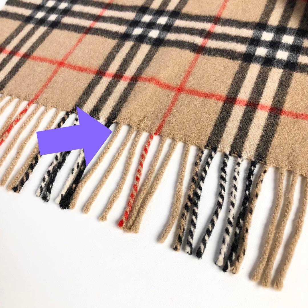 美品✨バーバリーズ ピュアカシミヤ 白タグ ヴィンテージ マフラー