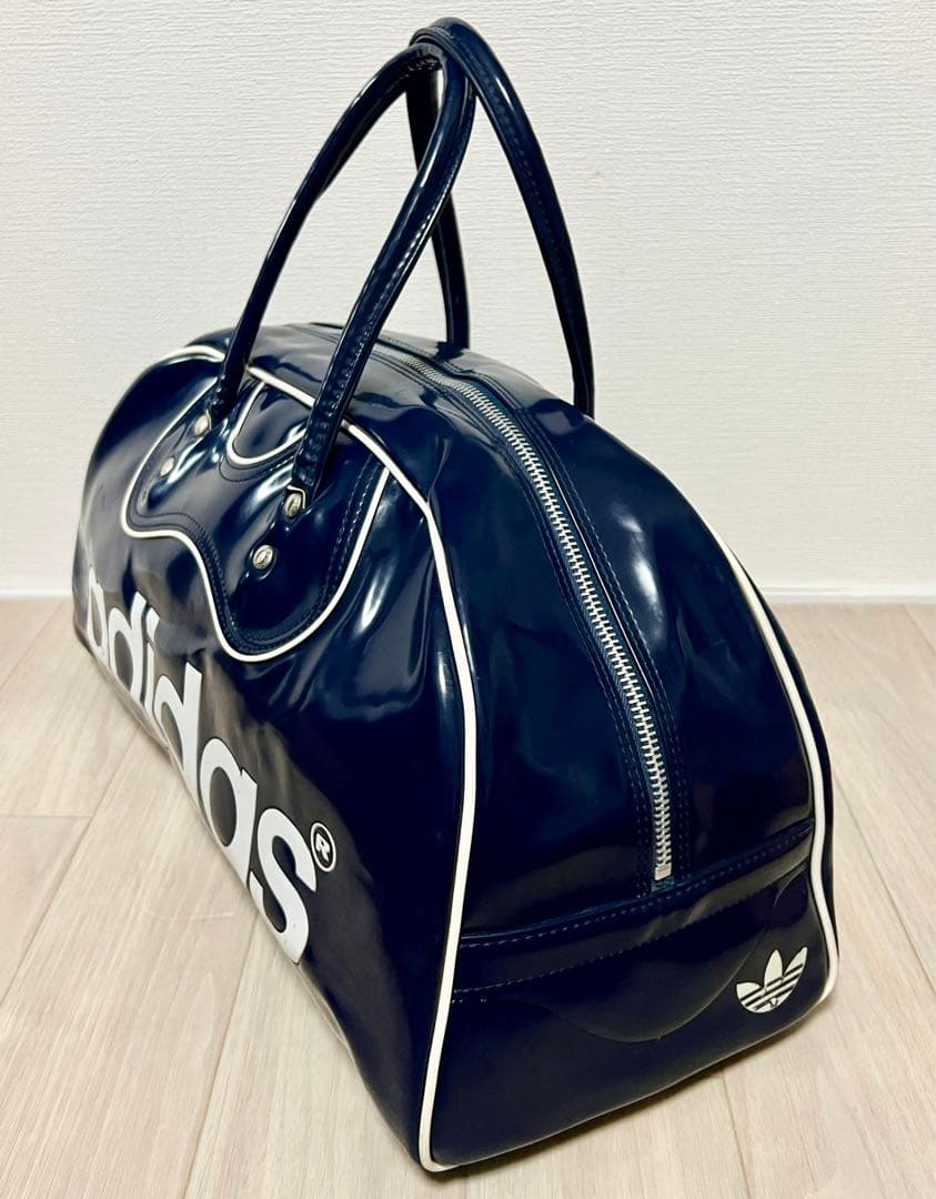 80s adidas ）アディダス エナメル ボストンバッグ ビンテージ - メルカリ