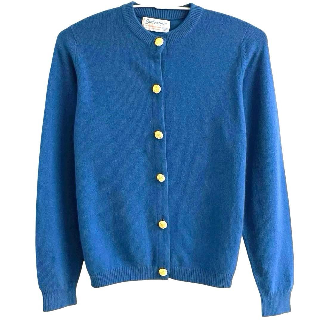 バランタイン BALLANTYNE 金釦 カシミヤ ニット カーディガン