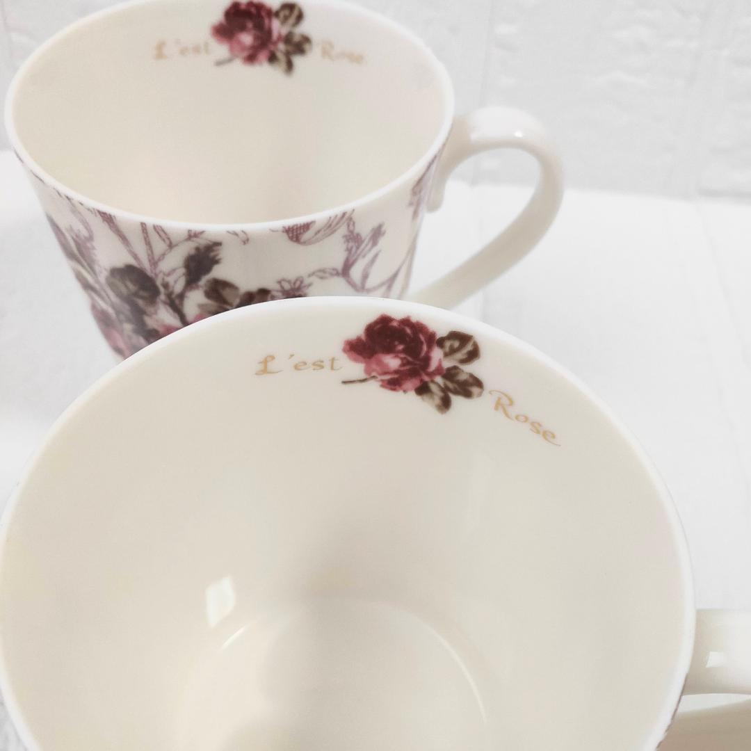 未使用☆L'EST ROSE レストローズ☆ノベルティセット カップ 皿 タオル