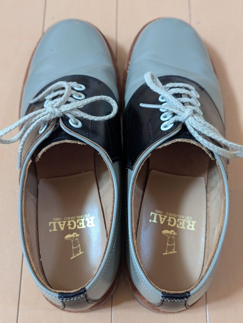 REGAL サドルシューズ バイカラー レザー 24cm 2452 グレー×黒 - メルカリ