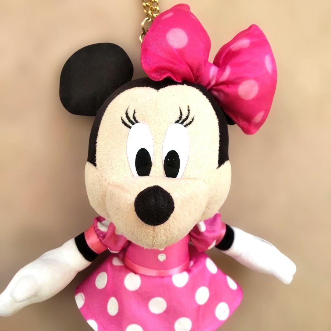 東京ディズニーリゾート ミニー ぬいぐるみ ピンク キーチェーン付き