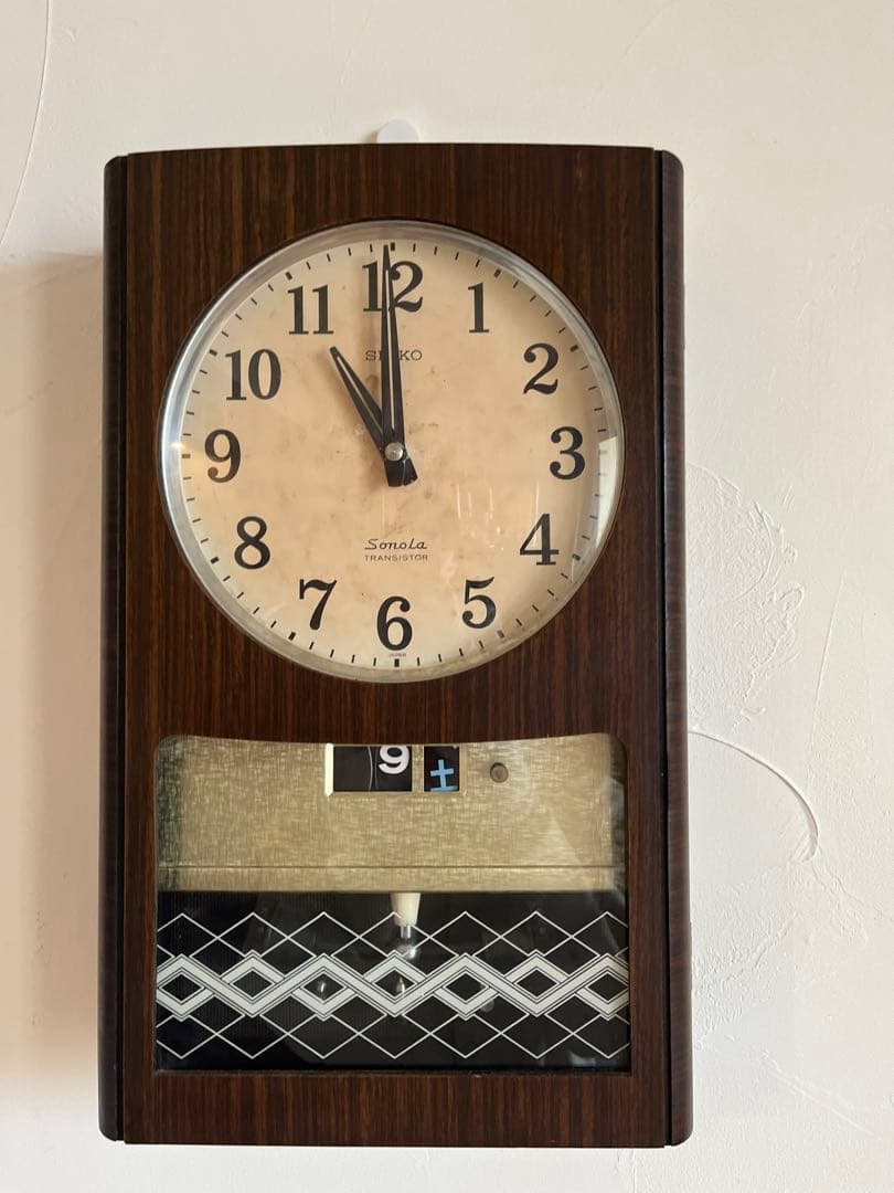 SEIKO Sonola掛時計トランジスタ式 セイコーソノーラ古時計 昭和レトロ