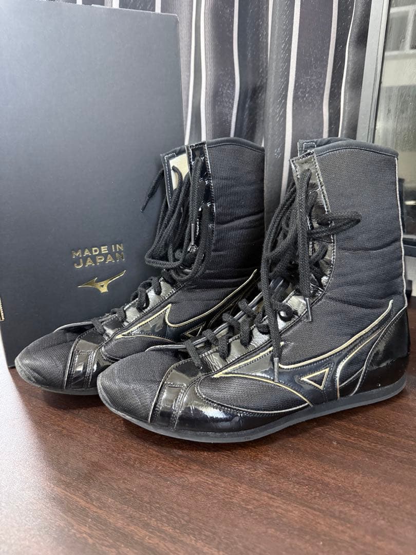 Ｓ♡さん専用　ミズノ ボクシングシューズ 美品　26cm Mizuno イージーオーダーボクシングシューズ (ショート・ベロ折り返し