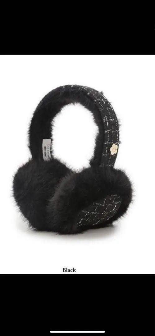 Lily Brown MARY QUANT ファーイヤーマフラー LILY BROWN×MARY QUANT】デイジーモチーフファーイヤーマフラ