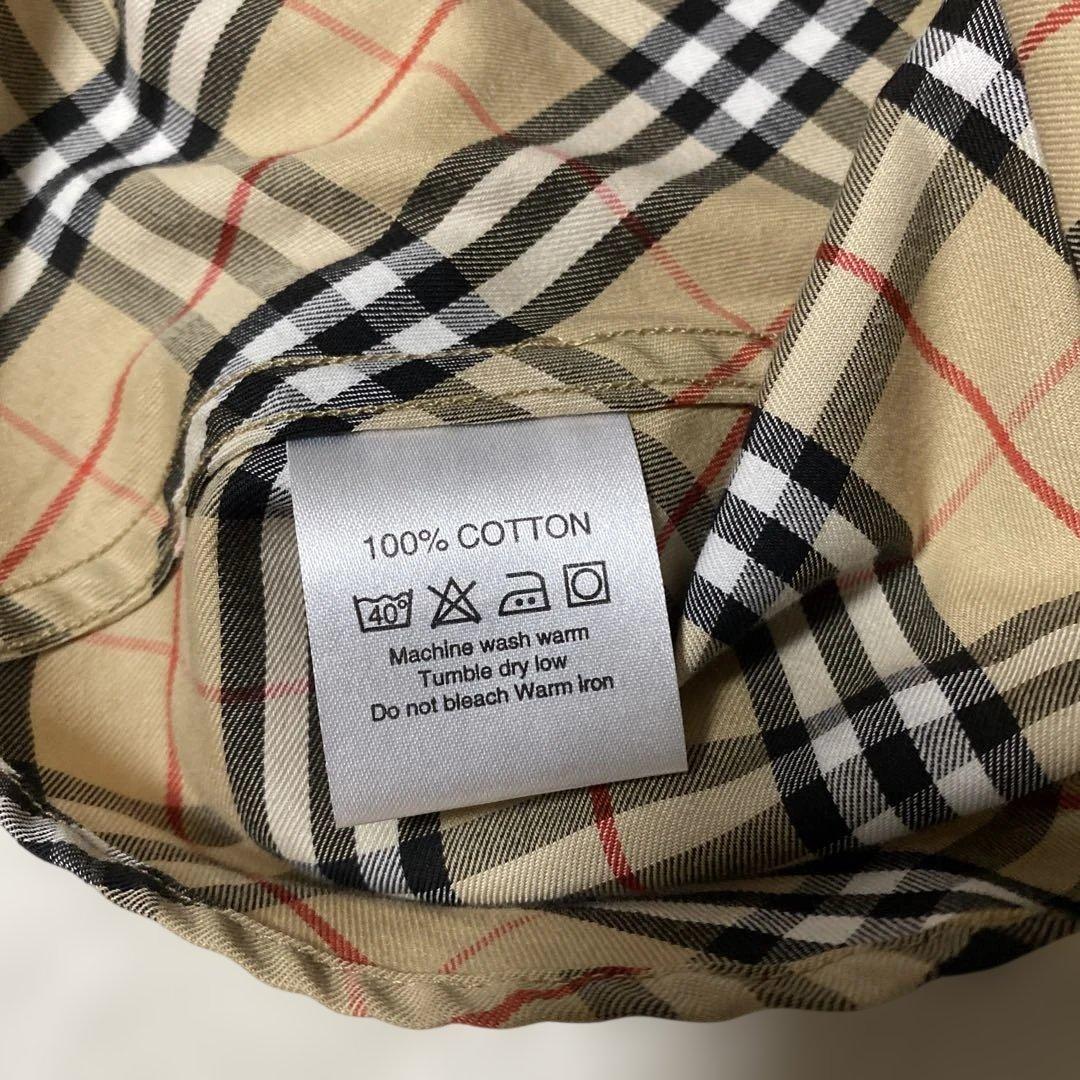 美品 Burberry London バーバリー ノバチェックシャツ ホース刺繍