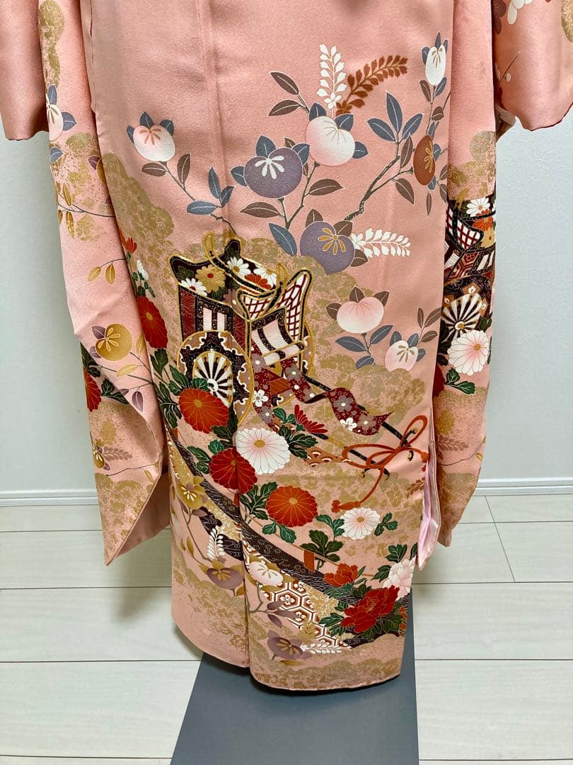 美品 成人式❤️ 振袖フルセット 正絹 ピンク 駒刺繍