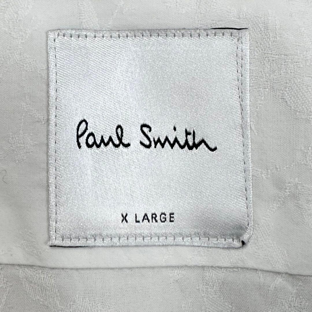 美品〉Paul Smith【XL】フローラルジャガード ドレスシャツ 白 - メルカリ