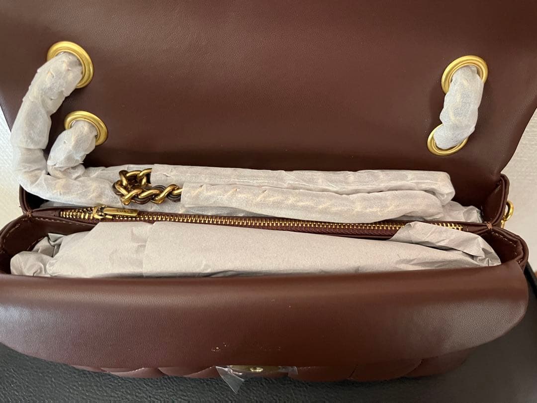 新品】COACH タビー ショルダー バッグ 26キルティングメープル