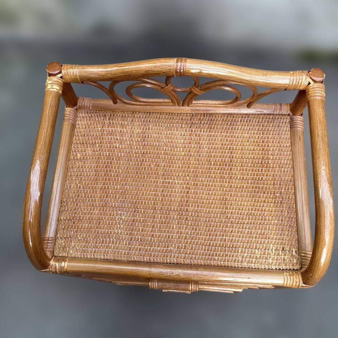 レトロ家具】ラタン 籐製 5段チェスト 収納棚 約H93.5 W49cm - メルカリ