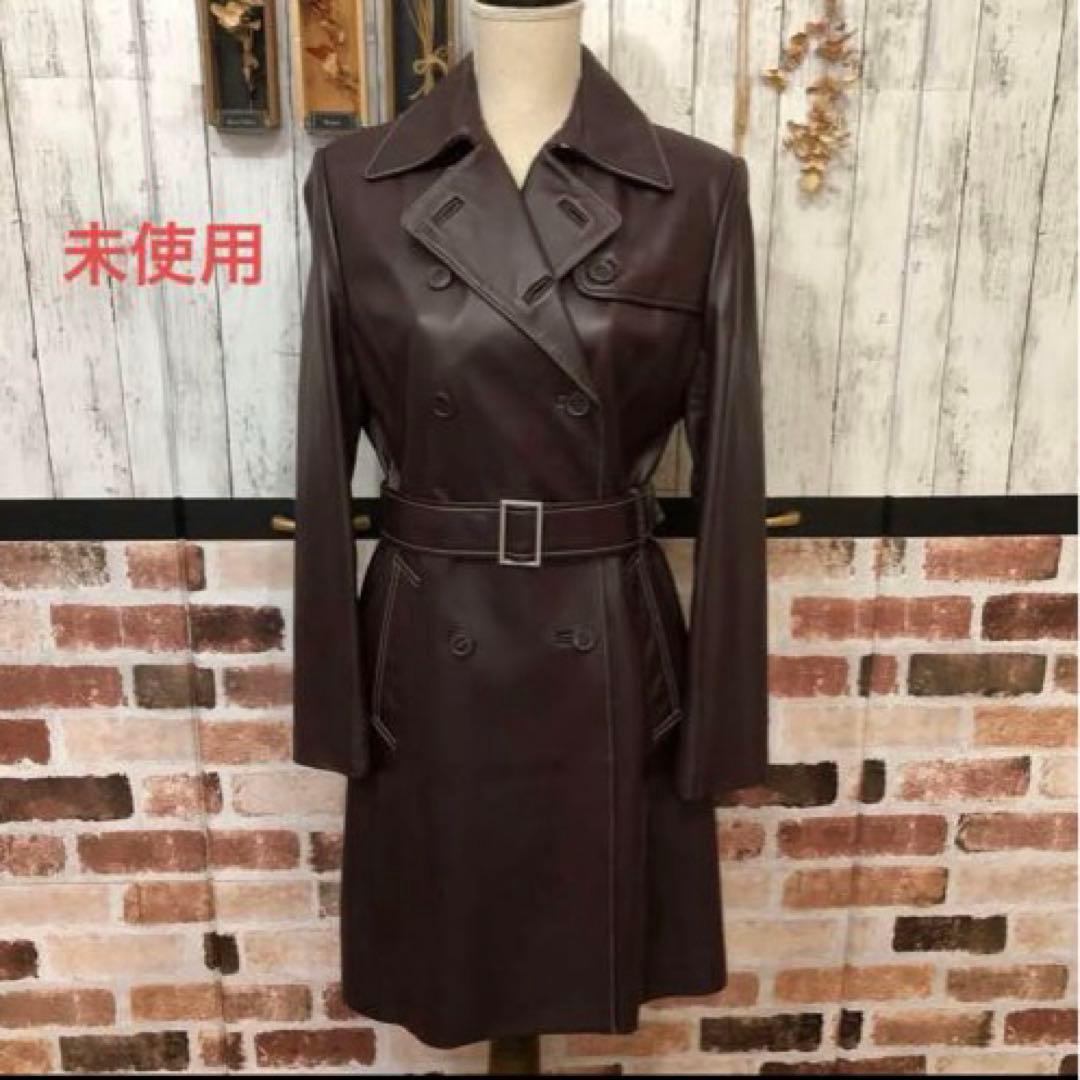 ［&Mさま専用］レザートレンチコート FAUX LEATHER TRENCH JACKET/フォーレザートレンチジャケット