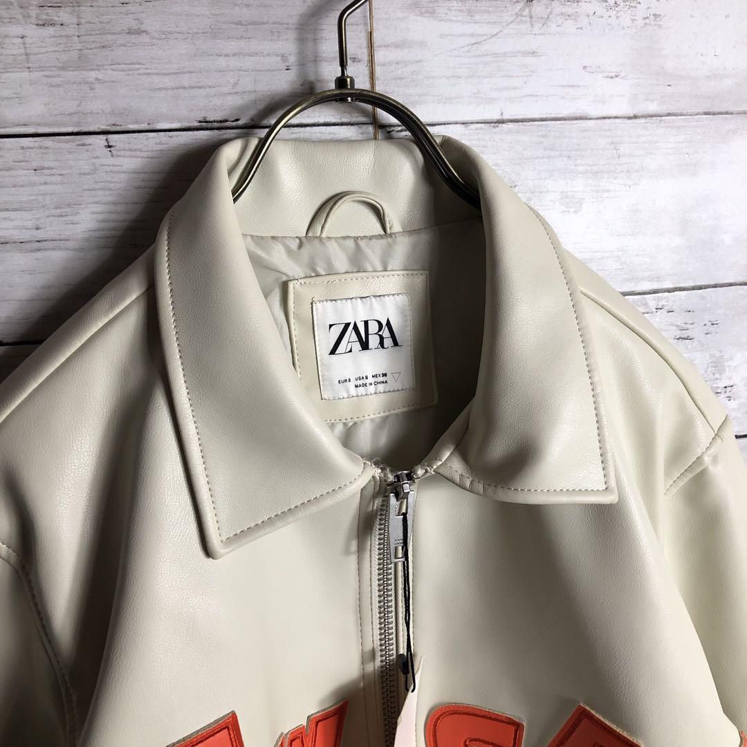 新品未使用 ZARA フェイクレザージャケット シングルライダース
