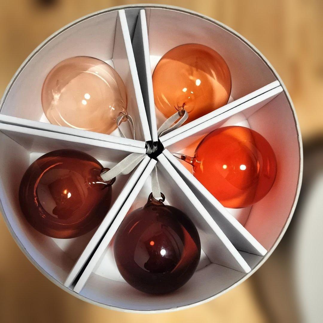 イッタラ オーナメントボール 赤 クリスマス 8cm スコープ 2個セット