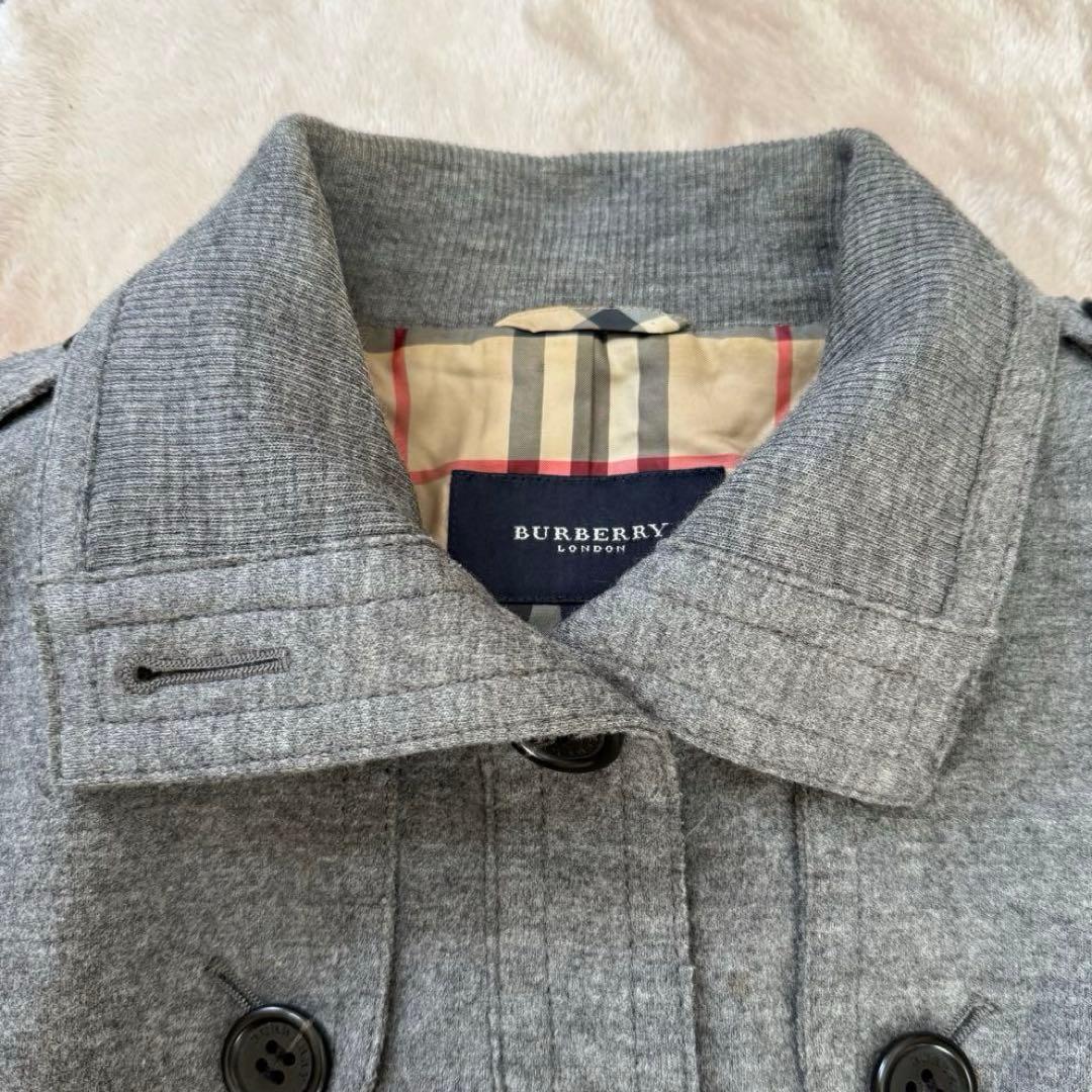 バーバリーロンドン アンゴラ混 ウールジャケット ノバチェック裏地