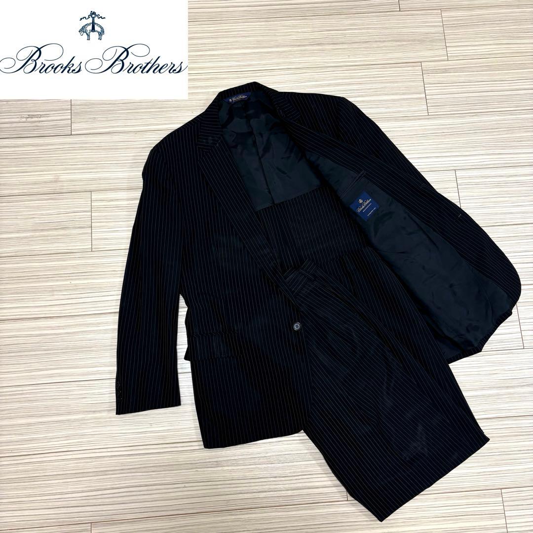 美品】BROOKS BROTHERS スーツセットアップ ストライプ ブラック