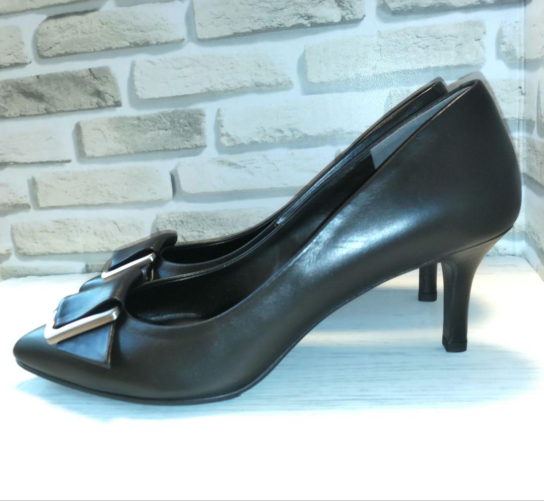 【超美品】DIANA☆パンプス☆バックル付き☆黒☆23.5cm