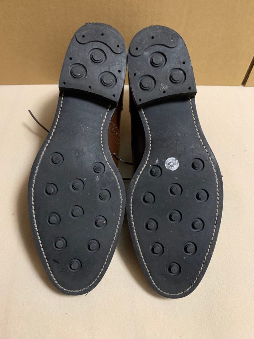 浅草靴誂 ブラウン セミブローグ7.5(25.5cm)