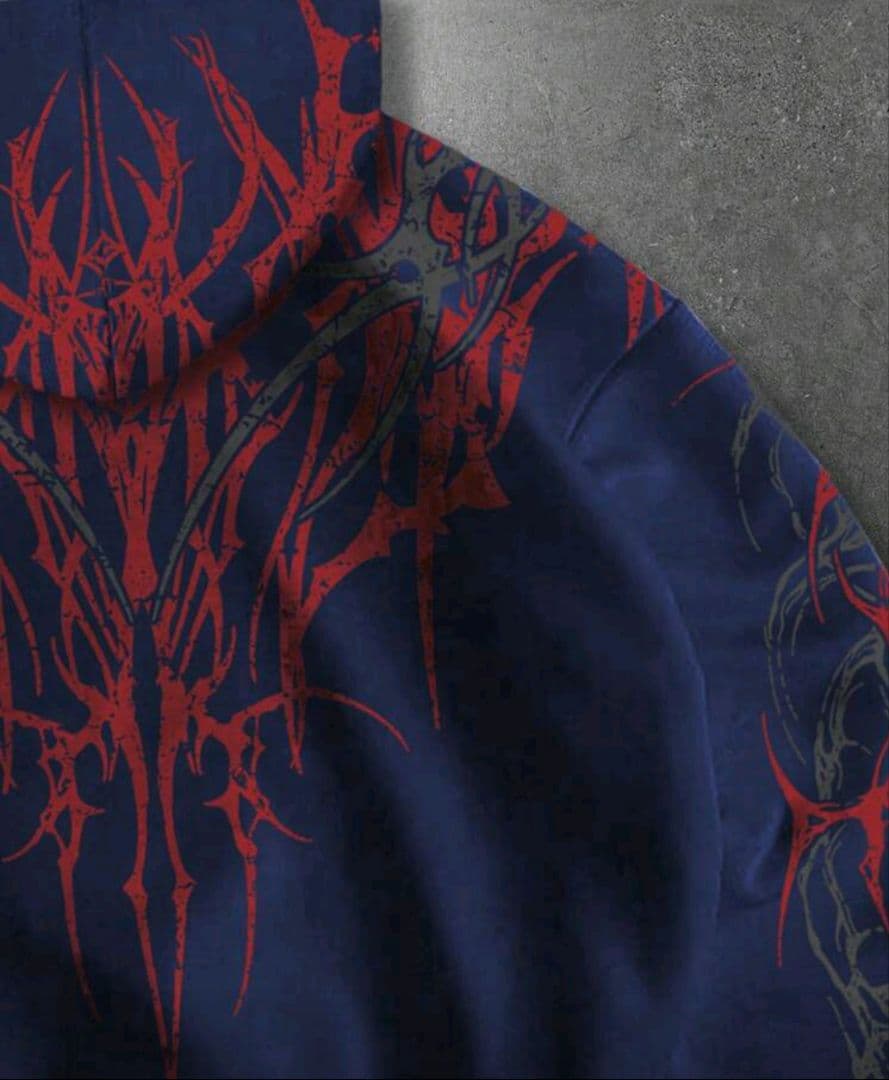 ジップパーカー y2k opium ストリート 海外カジュアル グランジ L