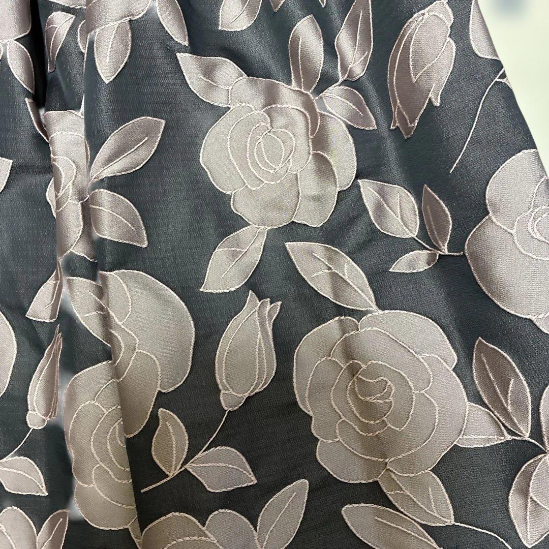 エムズグレイシー カタログ掲載グレー 花柄 七分袖ワンピース - メルカリ