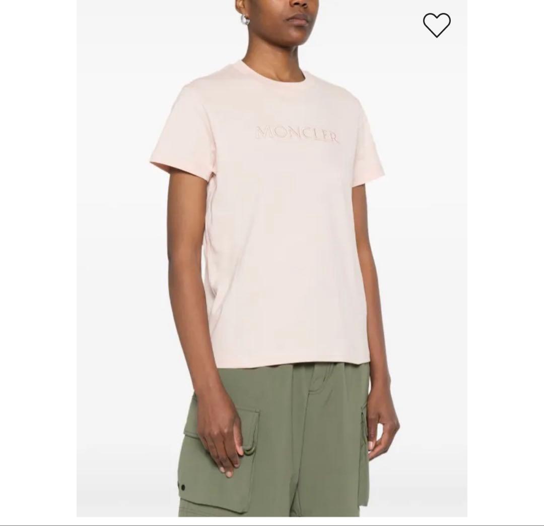 MONCLER ピンク ロゴ Tシャツ - メルカリ