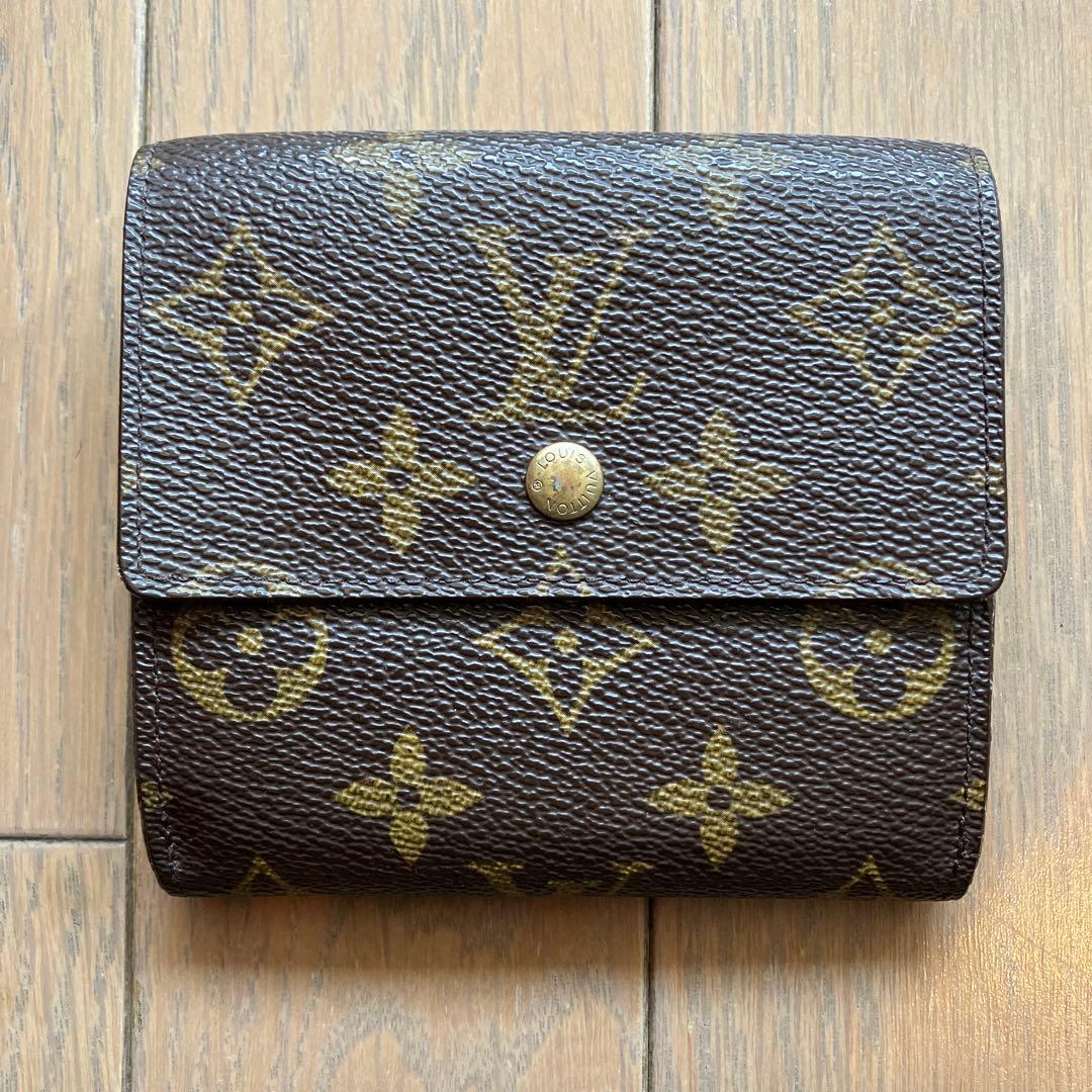 ルイヴィトンモノグラム Wホック折財布 ポルトモネ ビエ カルト