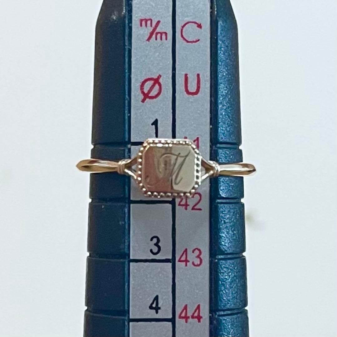 agete】アガット K10 シグネット リング ピンキーリング 1号 - メルカリ