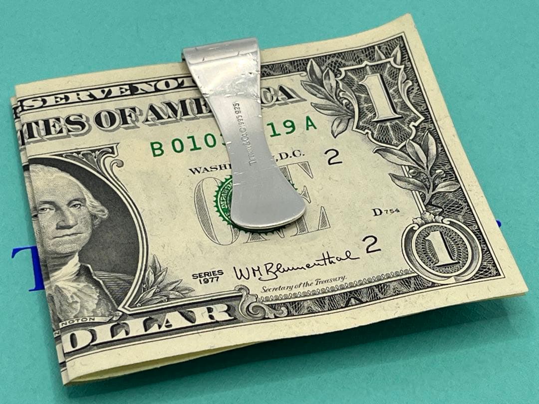 c529 希少 ティファニー 1995 シグネチャー マネークリップ 925 - メルカリ