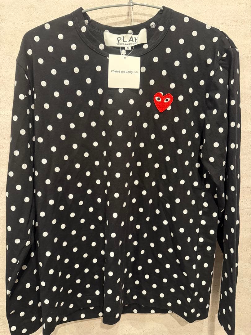 COMME des GARÇONS PLAY ドット柄長袖Tシャツ S - メルカリ
