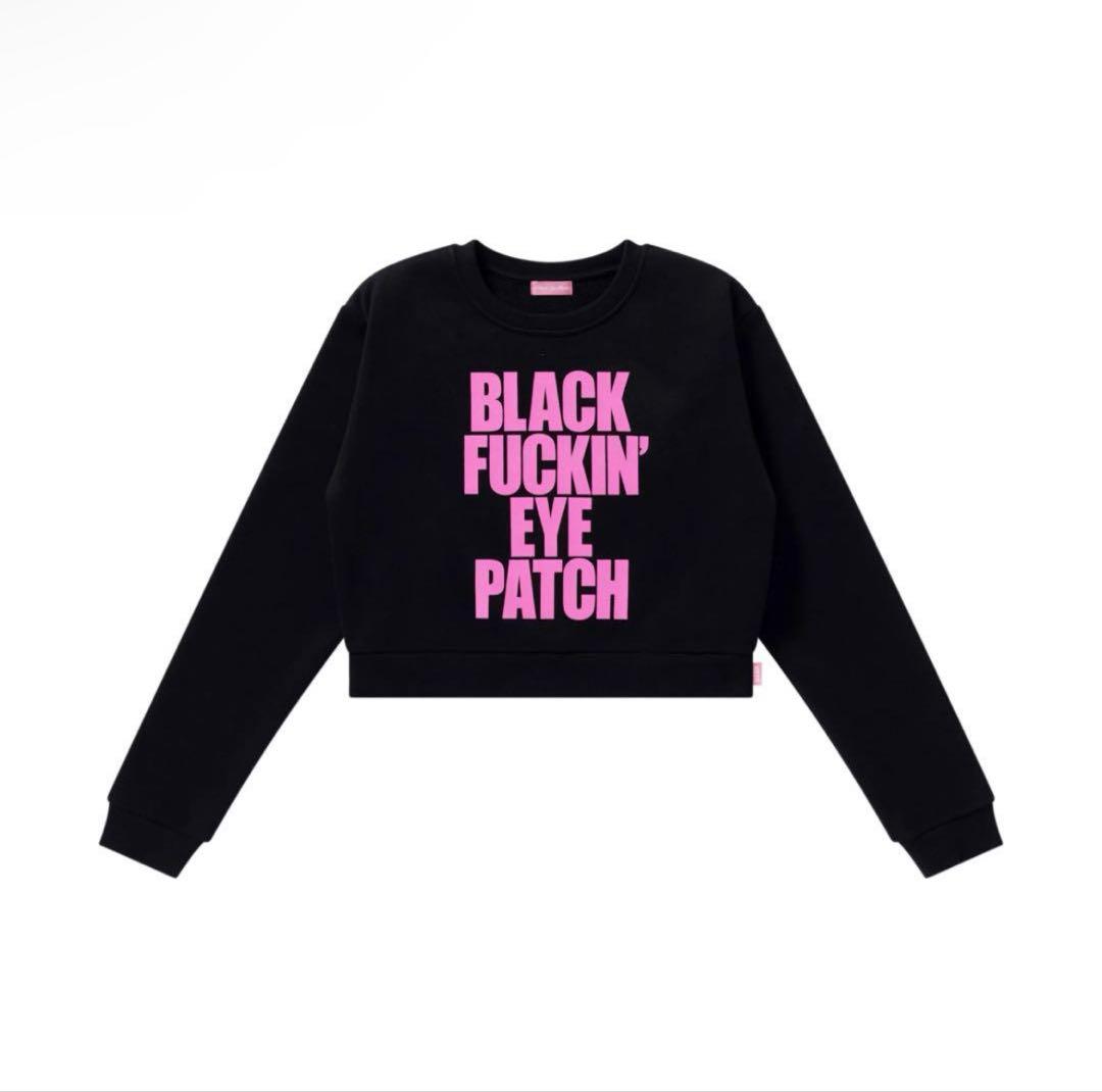 るう様専用BLACK FUCKIN EYE PATCH クロップドスウェット - メルカリ