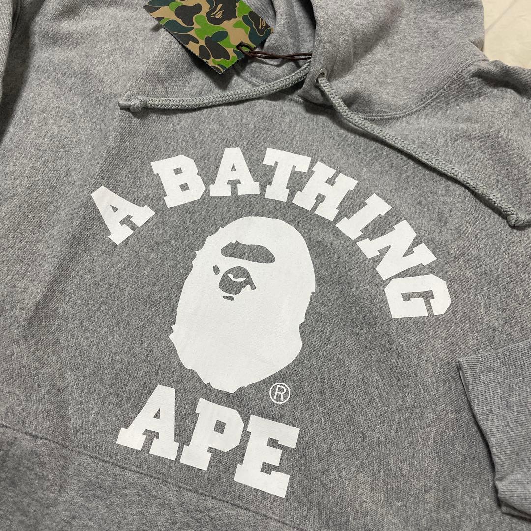 新品】A BATHING APE パーカー XL グレー - メルカリ