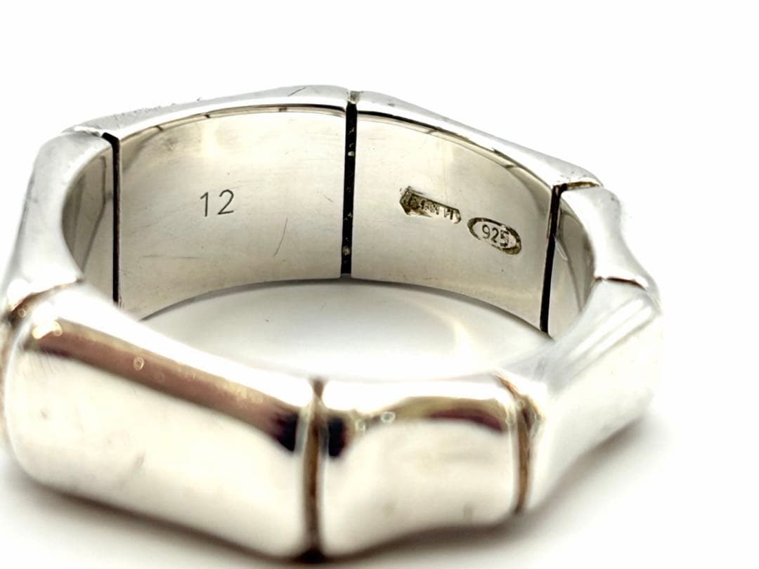 GUCCI グッチ バンブー リング 指輪 シルバー 925 刻印12号 11号