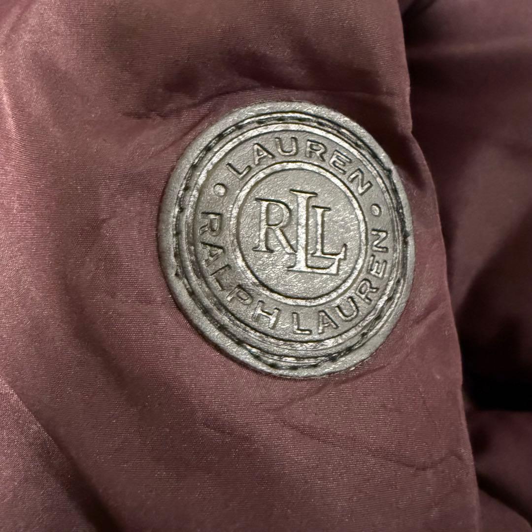 《未使用品》ラルフローレン US古着ロングダウンコート　ブルゴーニュカラー　Ｌ