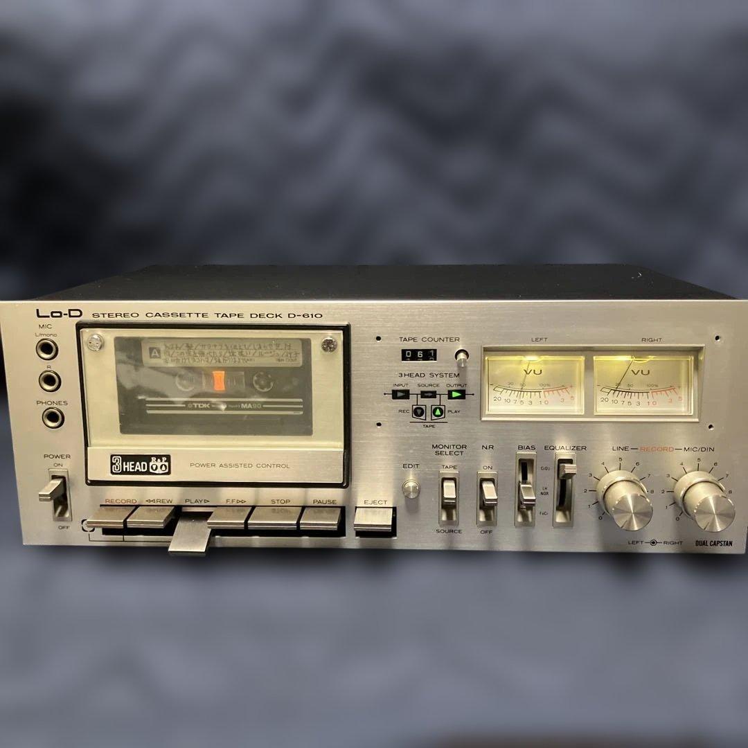 【超メルカリ市最終特価】Lo-D ステレオカセットテープデッキ D-610 HITACHI 日立 カセット デッキ Lo-D 610 音響機器 レトロ - メルカリ