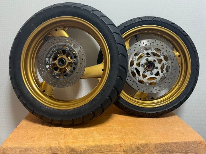 XJR400前後ホイールセット カワサキ（Kawasaki） Z400FX ホイール 前後 F-1057/R-1030 純正 中古