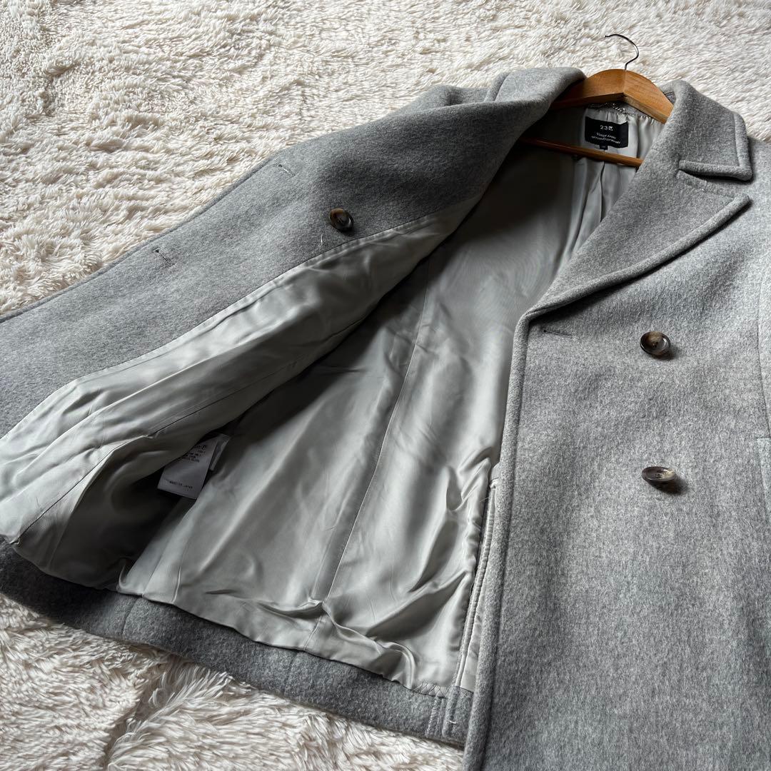 Mee様専用 23区 Pコート ダブルブレストコート サイズ46 ライトグレー