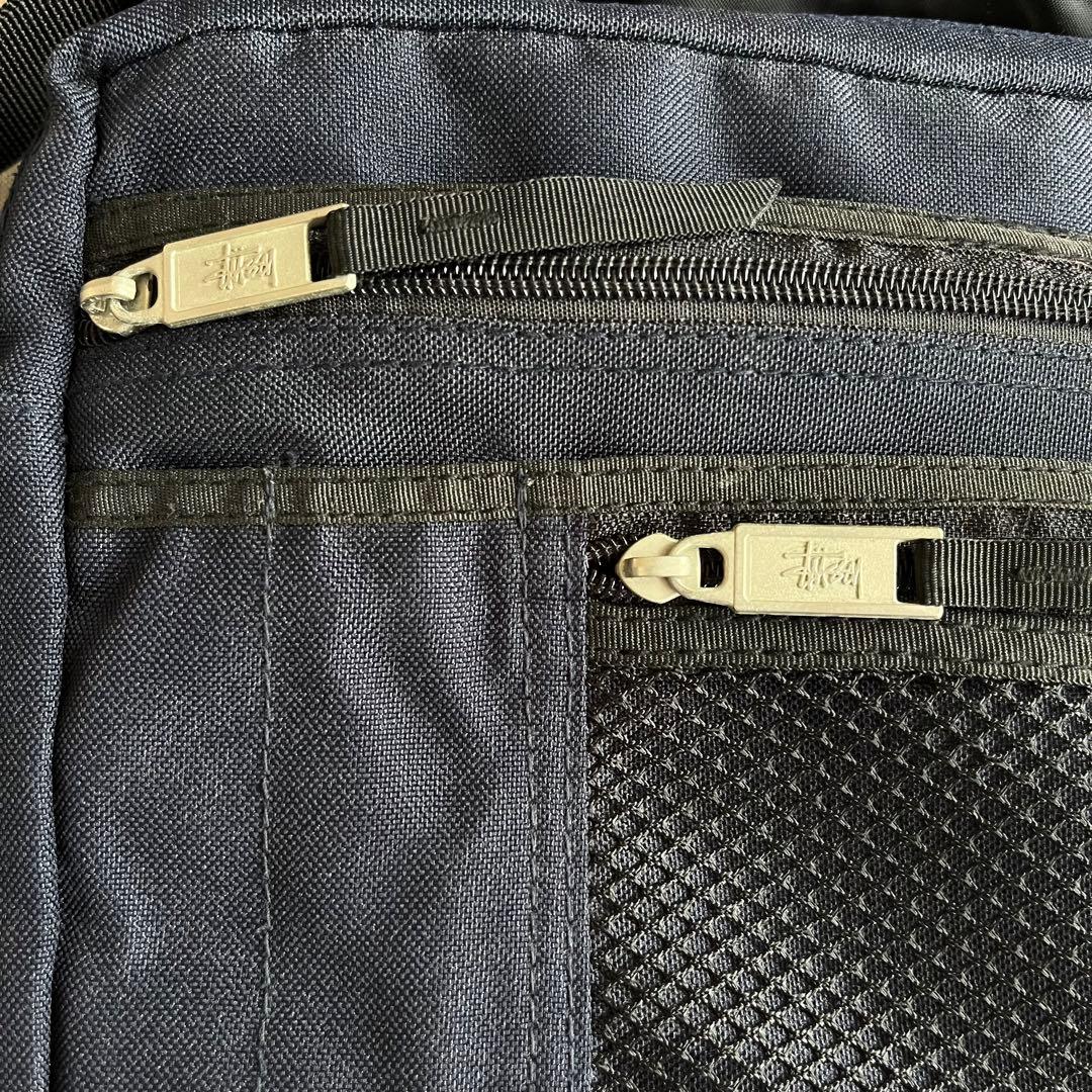 刺繍ロゴ” 紺タグ old stussy ショルダーバッグ ネイビー 90s - メルカリ