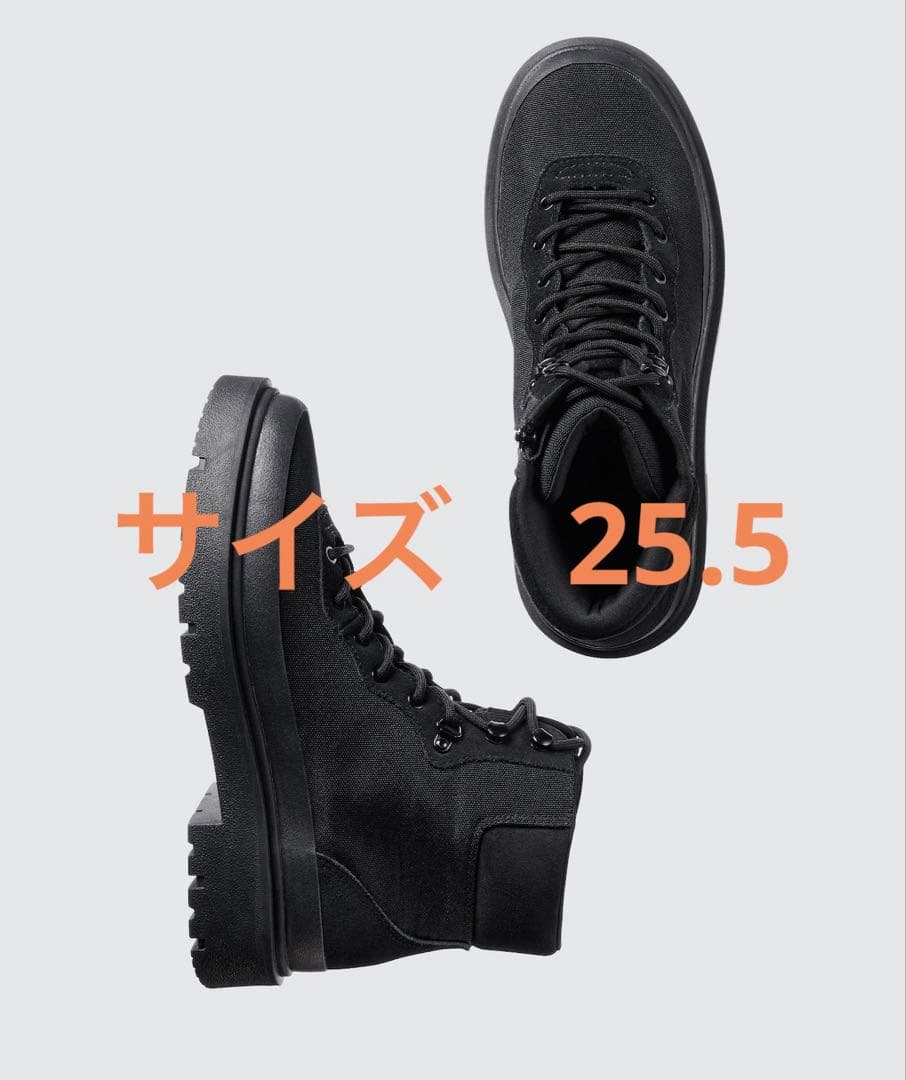 【UNIQLO C新品完売品】レースアップブーツ 25.5ユニクロC ユニクロC】「履いた瞬間からあたたかい」「スニーカー感覚では