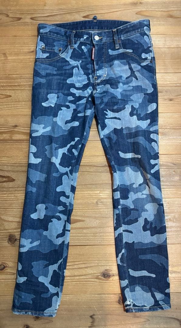 DSQUARED2 ディスクエアード　デニムカモフラ　迷彩　42 DSQUARED2（ディースクエアード） ジーンズ メンズ デニム 迷彩柄