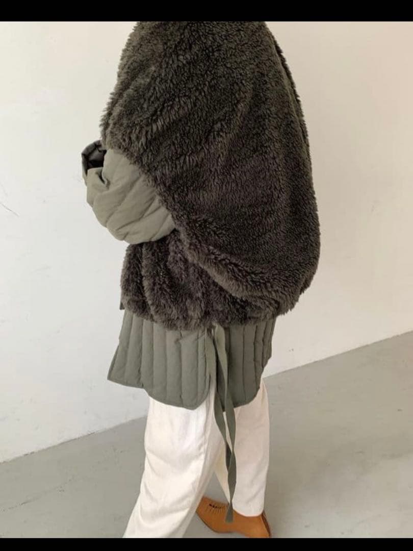 CLANE BOA VEST LAYERED DOWNCOAT - KHIKI - メルカリ