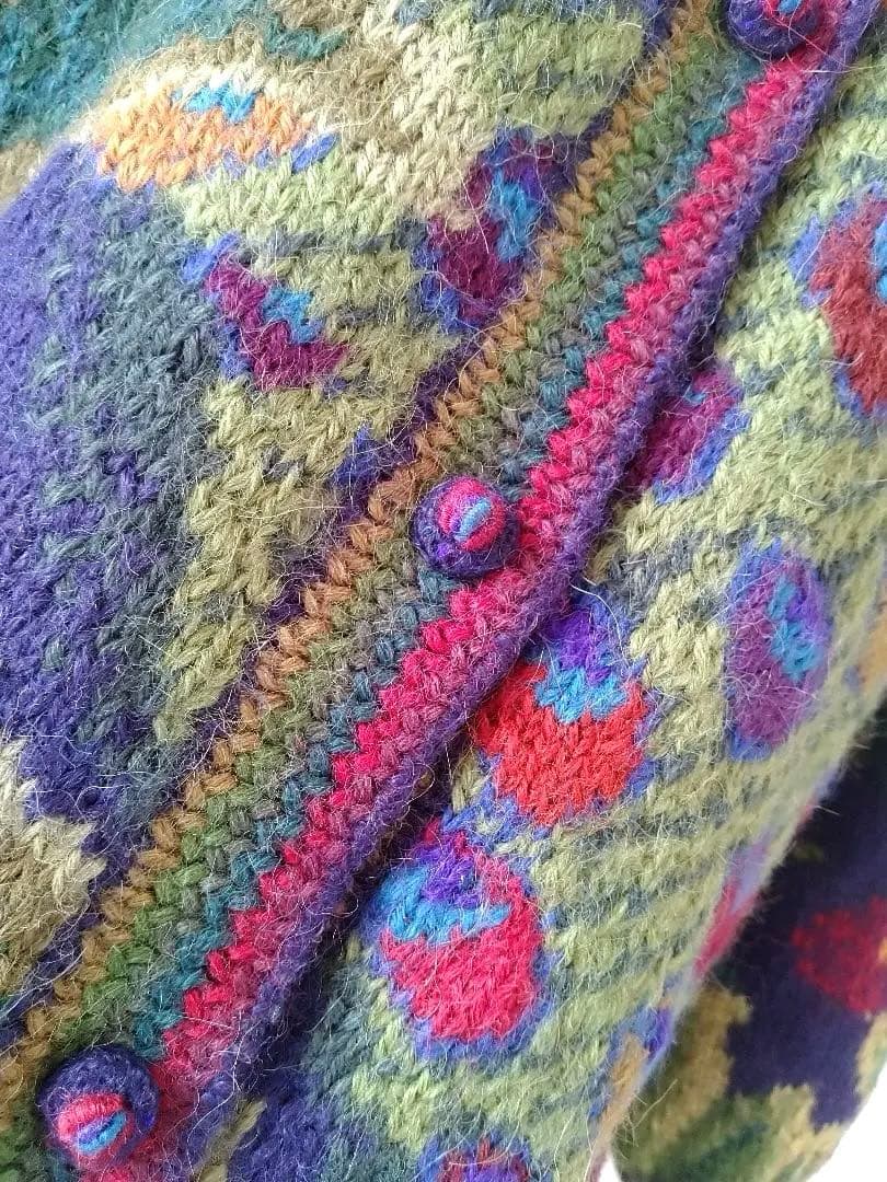 美品 最高級 ROYAL ALPACA アルパカ カーディガン ペルー製 厚手