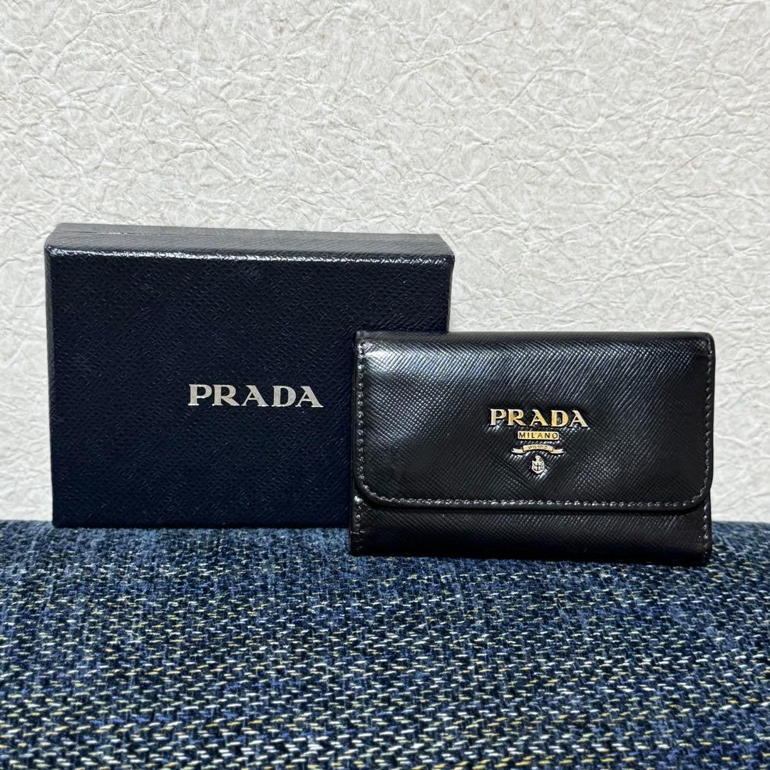 ✨正規品✨ PRADA プラダ 6連キーケース サフィアーノ ゴールド金具