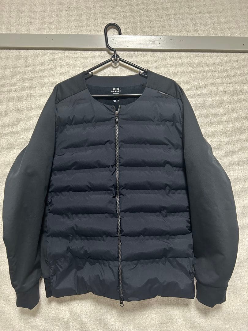 【美品】OAKLEY オークリー ブラックジャケット （ダブルジッパー） OAKLEY ブラック シェルジャケット ダブルジップ ナイロンジャケット
