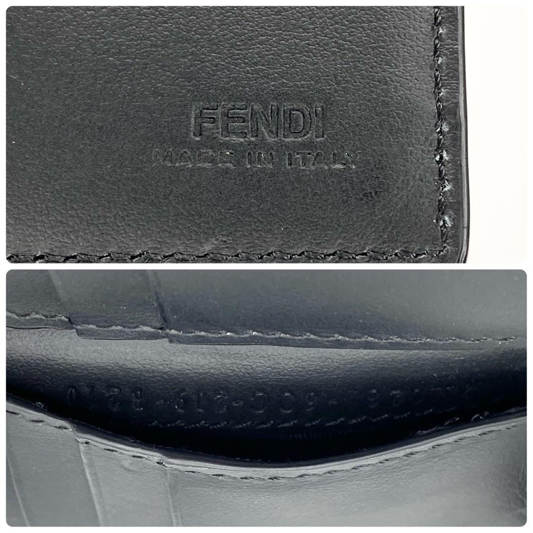 ✨付属品完備✨FENDI マネークリップ バグズアイ モンスター レザー 極