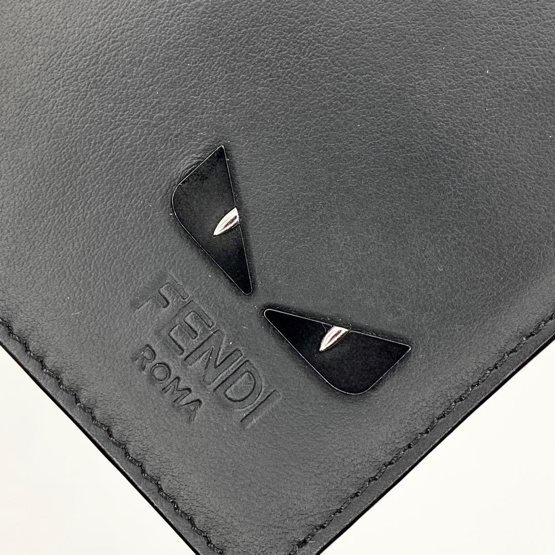 ✨付属品完備✨FENDI マネークリップ バグズアイ モンスター レザー 極