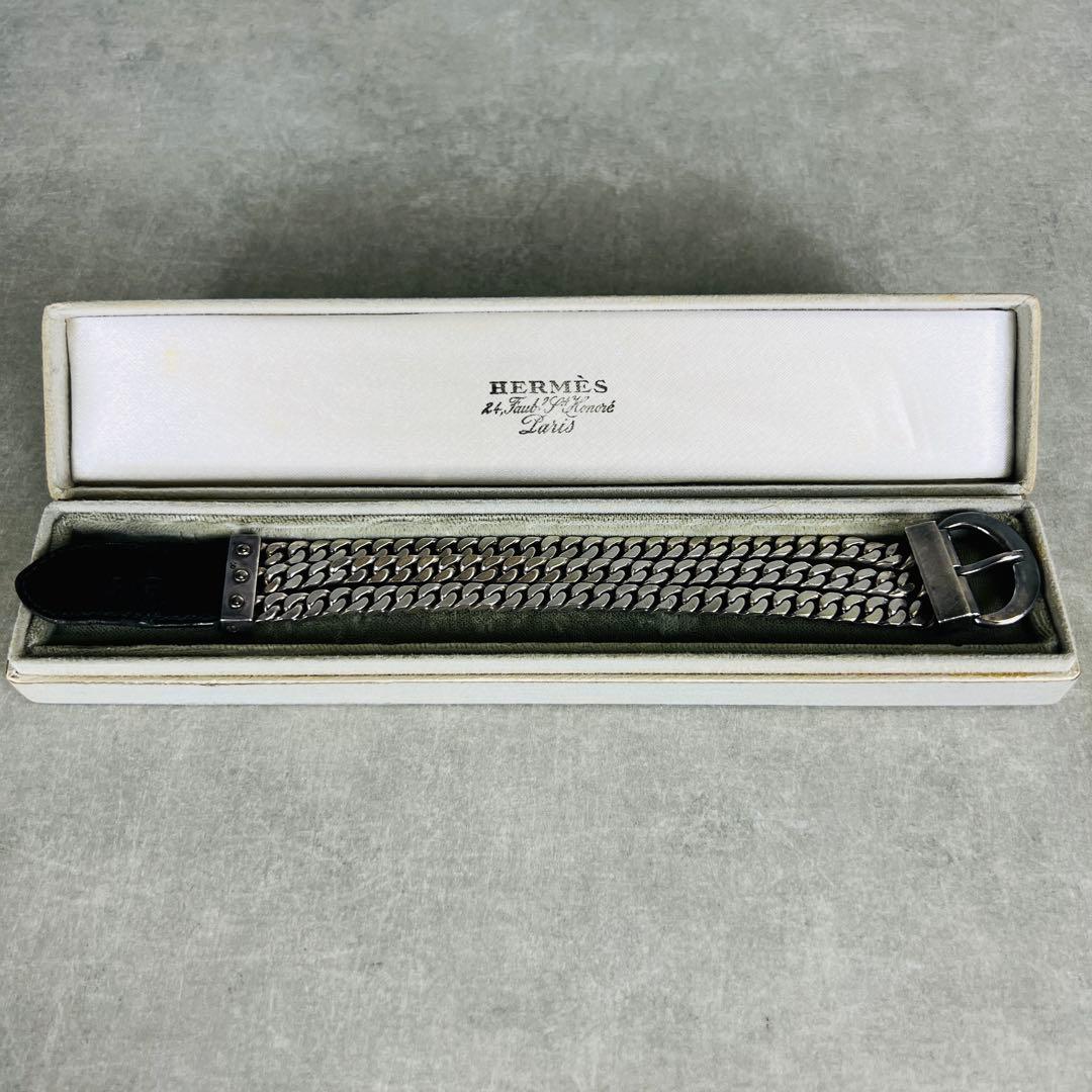 Vintage Hermes エルメス ブックルセリエ ブレスレット シルバー エルメス HERMES ブックル・セリエ Boucle Sellier シルバー