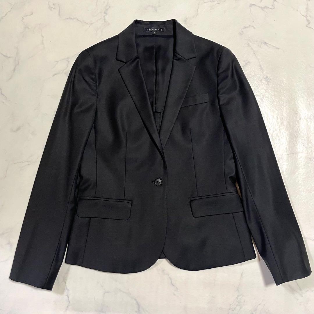 美品♪theory セオリー スカートスーツ セットアップ ブラック 黒 4