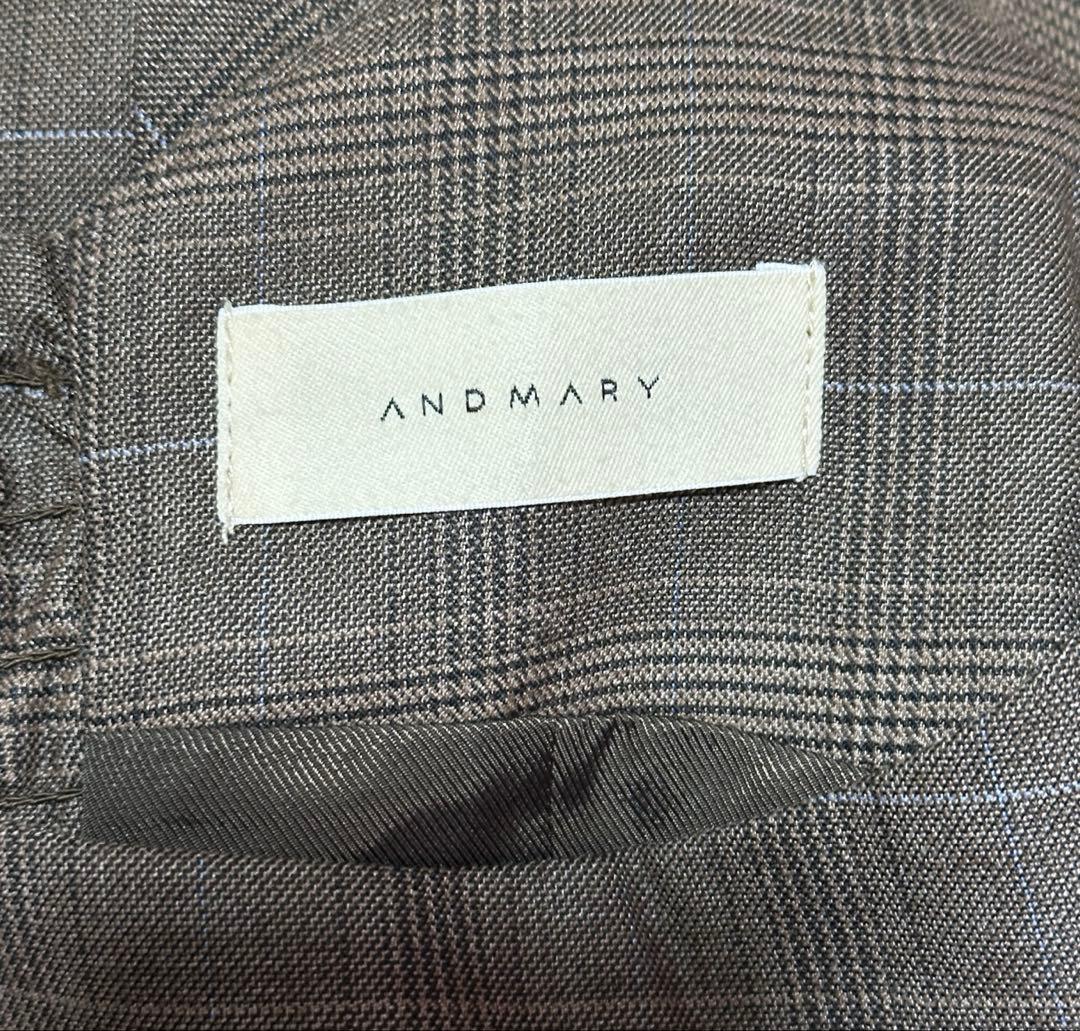 ANDMARY Betty layered check dress ブラウン - メルカリ