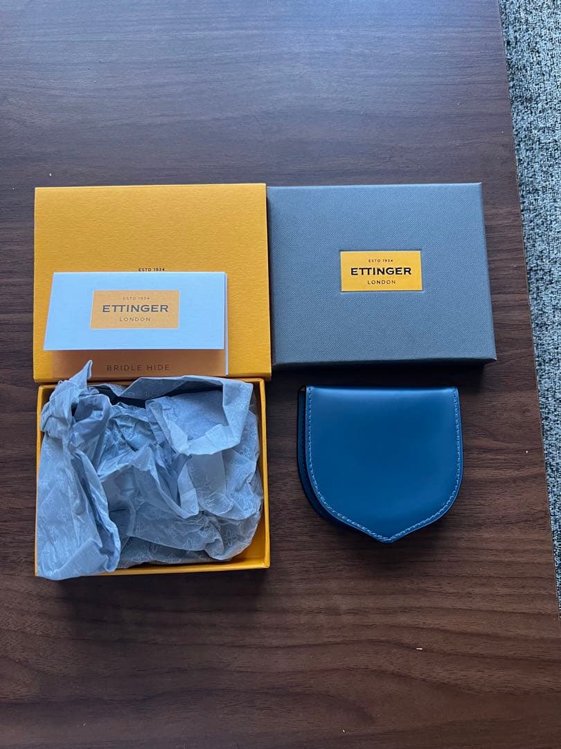 【ETTINGER】 青 ケース未使用 ETTINGER × ANA エッティンガー ロンドン 未使用 カードケース パス