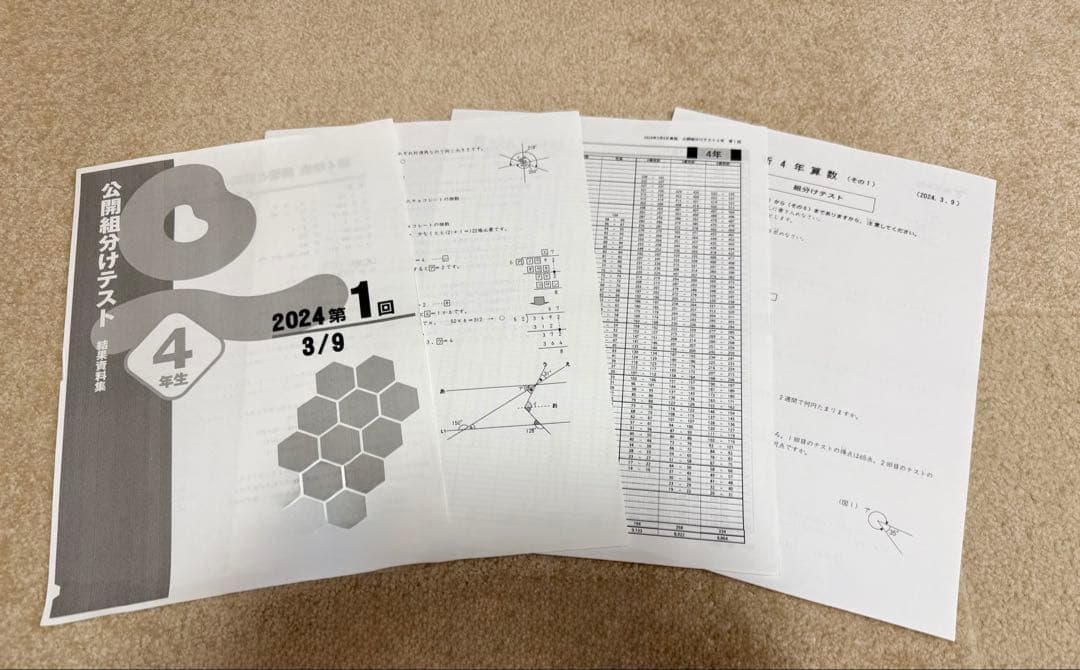 2024年度⭐️4年生 公開組分けテスト フルセット 四谷大塚 - メルカリ