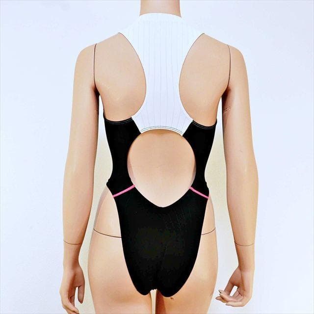 a*9様 SE3-Y01☆ハイカット小尻競泳水着 L スピード感のあるグラフィッ